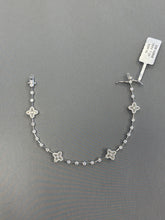 Silver moissante clover bracelet 2.63ct