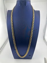 14k Necklace cuban style plain 30” 9.4mm