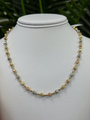 14k necklace hearth choker with stones 18”