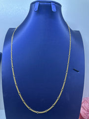 14k Necklace figaro style tones 23.5” 3.3mm