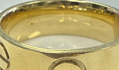 14k style LOVE” ring aro band size #9