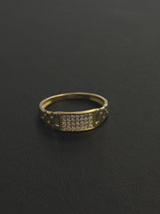 14k watch style ring with stones