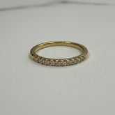 LADIES BAND 0.15CT ROUND DIAMOND 14K YELLOW GOLD (SI QUALITY)