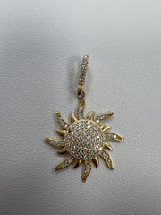 14k pendant sun w/stones