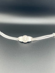 Silver 925 Bracelet silver virgen Guadalupe with doble chain
