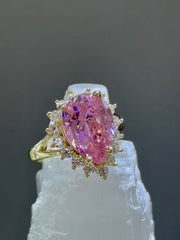 14k pink stone ladies
