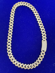14k monaco choker necklace with stones 16” 11mm