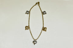 14k bracelet heart 8”