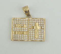 14k Holy Bible with stones