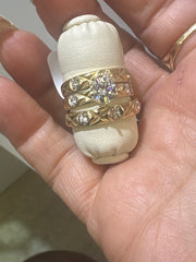 14k trio set engagement wedding