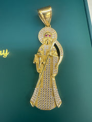 14k Religious pendant santa muerte