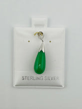 Silver jade and tigers eye pendant