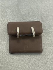 10k gold 0.15ct diamond earrings hoop