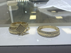 14k trio set wedding engagement