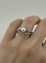 14k ring ladies white gold diamond