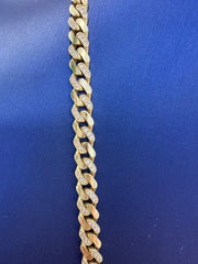 14k Monaco plain necklace with heart 17”