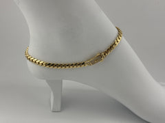 14k Anklet Monaco style bracelet for ankle