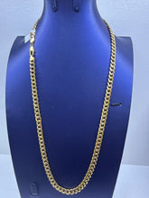 14k Necklace cuban style 26” hollow 35.14grams 7mm