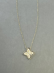14k Necklace flower shape