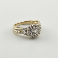 14k Square Diamond Engagement ring lab diamond .50CT