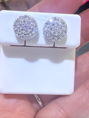Silver 925 earing moissanite