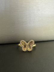 14k butterfly ring with stones