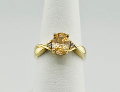 14k with orange and clear stones
