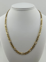 14k Necklace figaro style 20” 22.2g 6mm