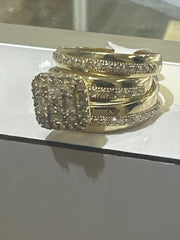 14k trio set wedding engagement