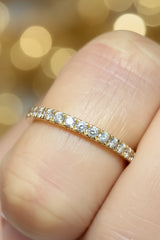 LADIES wedding BAND 0.25CT ROUND DIAMOND 14K YELLOW GOLD (SI QUALITY) w certificate