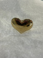 10k big hollow heart ring 3.22g