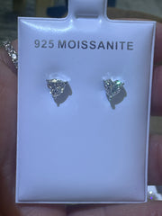 Silver 925 earring moissanite