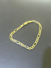 14k bracelet figaro plain 7”