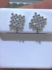 Silver 925 earring moissanite square