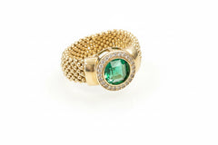 14k ring ladies green stone