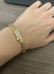 10k Monaco bracelet plain 7” long 5.3mm