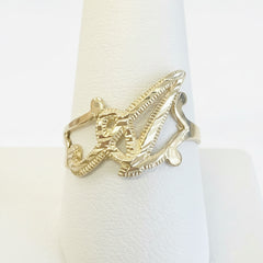 14k ring letter A size #10