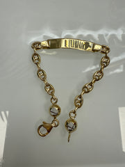 14k baby bracelet ID style