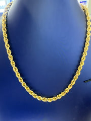 14k Rope necklace chain 22”