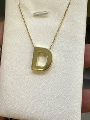 14k letter D necklace 2.56g