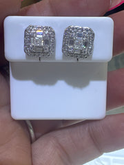 Silver 925 earing moissanite