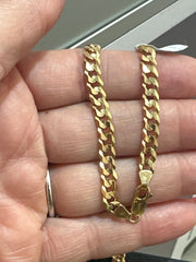14k Necklace cuban style plain 24” 22.63g 5.2mm