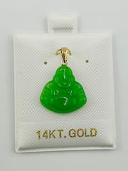 14k jade buddha and purple heart
