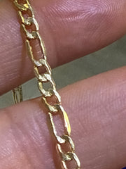 14k figaro necklace chain 20”