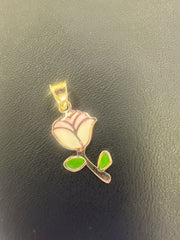 14k Pendant turtle enamel pink