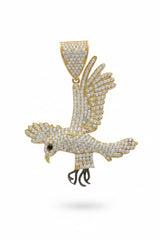 14k eagle stone pendant with stones