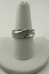 Ring silver lab diamonds band for men .50Ct