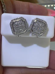 Silver 925 earring moissanite