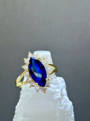 14k blue stone ring