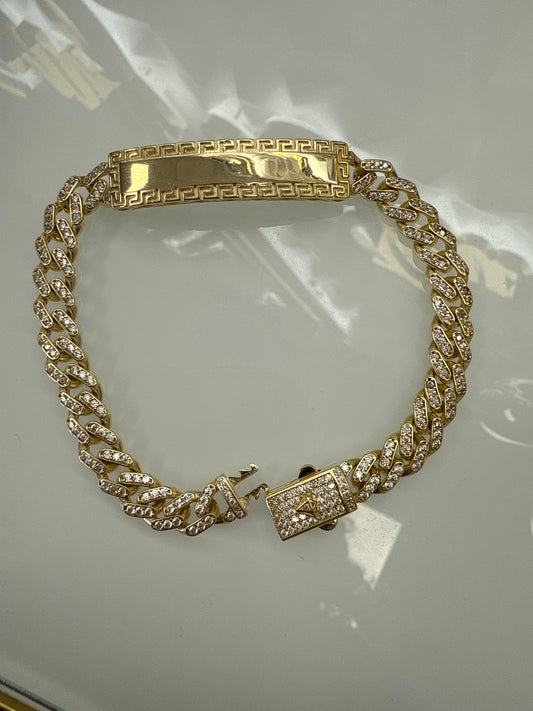 14k bracelet monaco with stones 8”